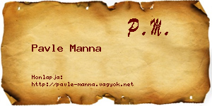 Pavle Manna névjegykártya